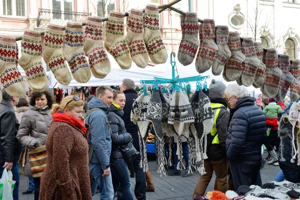 Kaziuko fair on Mar 7, 2014 in Vilnius, Lithuania — Stock Photo, Image