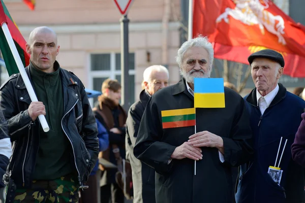 Självständighetsdagen den 11 mars 2014 i vilnius, Litauen — Stockfoto