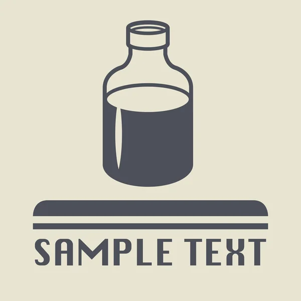 Small bottle icon or sign — Stock Vector