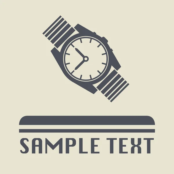 Wristwatch icon or sign — Stock Vector