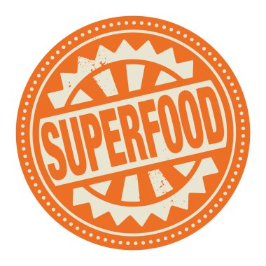 soyut damga veya etiketi içinde yazılı metin superfood