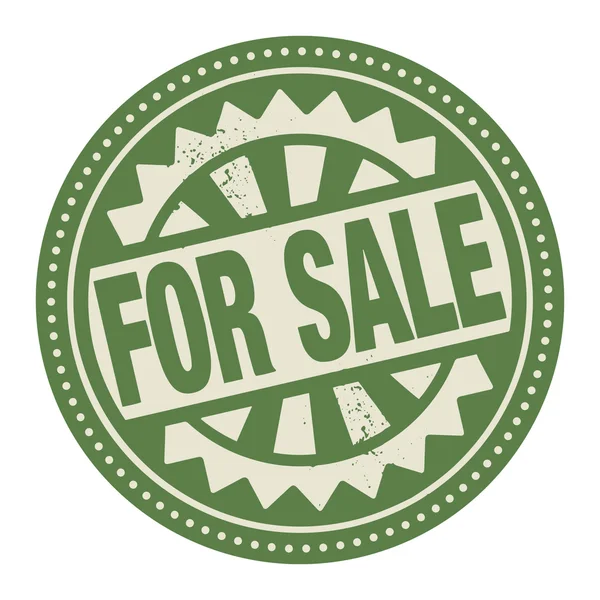 Selo ou rótulo abstrato com o texto For Sale escrito no interior — Vetor de Stock