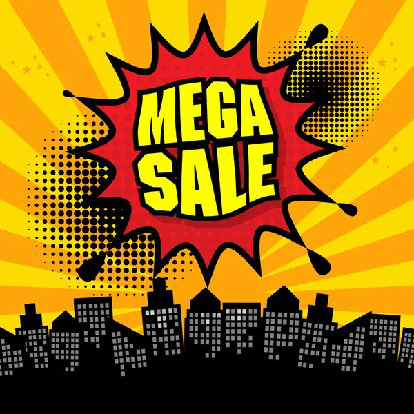 Дизайн Mega sale — стоковый вектор