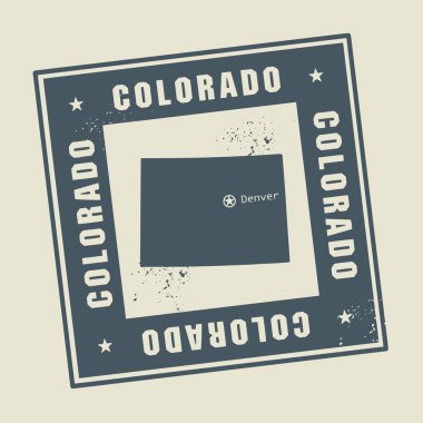 damga adı ve colorado, ABD Haritası