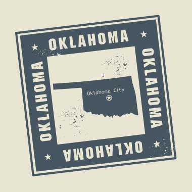 damga adı ve oklahoma, ABD Haritası