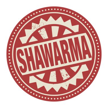 Etiket metni shawarma ile
