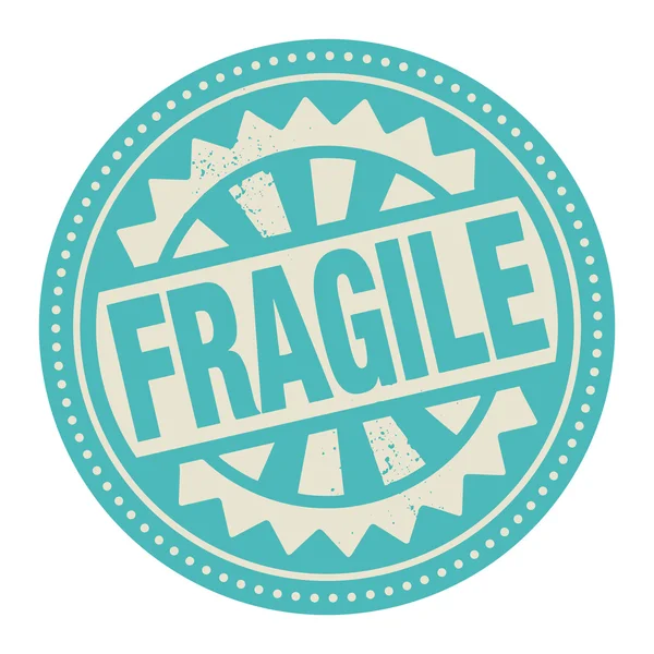 Rótulo com o texto Fragile —  Vetores de Stock