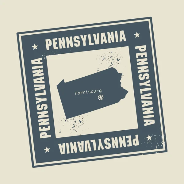 Штамп з Пенсільванії — стоковий вектор