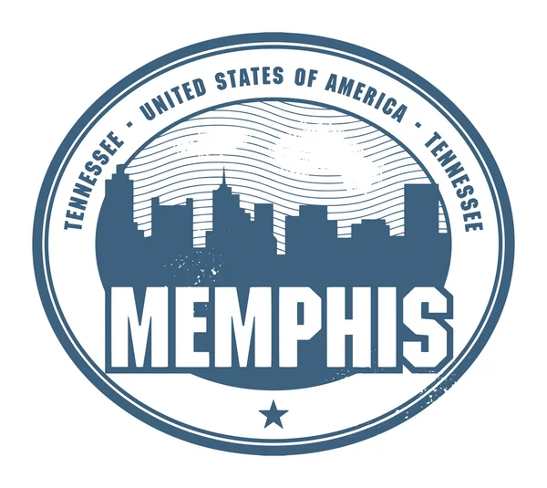 Memphis, Tennessee adında lastik bir damga. — Stok Vektör
