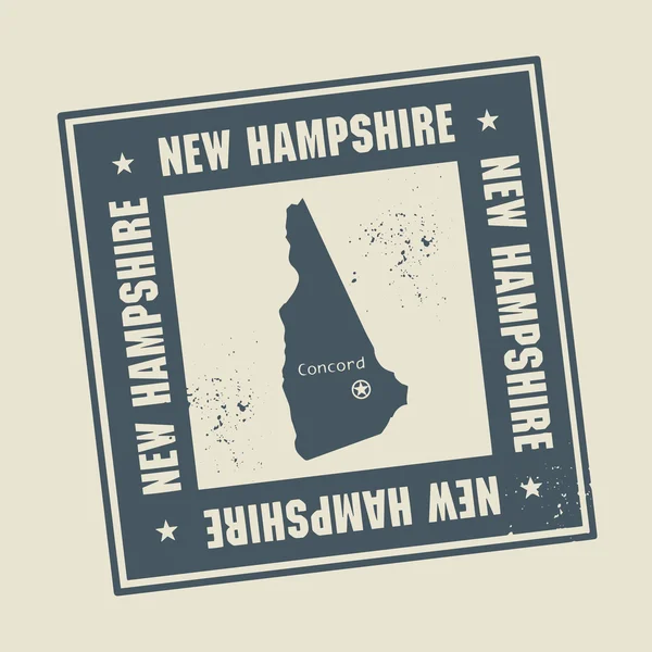 Sello con New Hampshire — Vector de stock