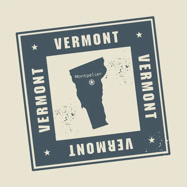 Damga ile vermont — Stok Vektör