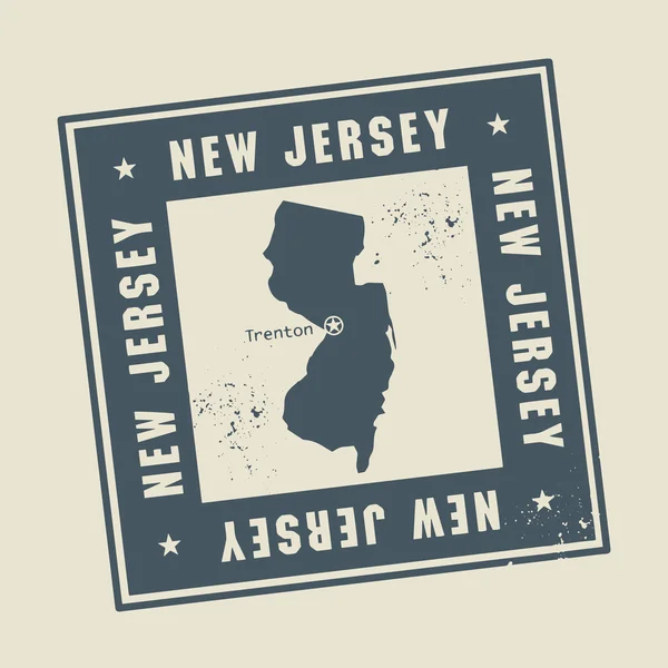 Stempel met new jersey — Stockvector