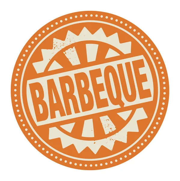 Label with the text Barbeque — Stock Vector