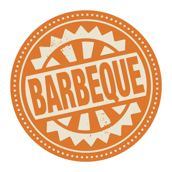 Etiqueta con el texto Barbacoa — Vector de stock