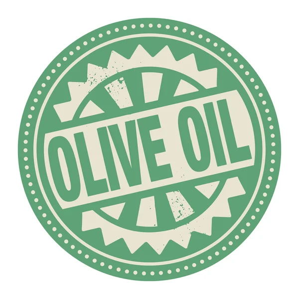 Timbre abstrait ou étiquette avec le texte Huile d'olive écrit à l'intérieur — Image vectorielle