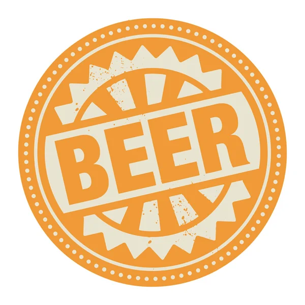 Selo ou rótulo abstrato com o texto Cerveja escrita no interior —  Vetores de Stock