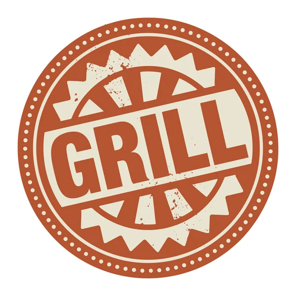 Abstracte stempel of label met de tekst grill geschreven binnen — Stockvector