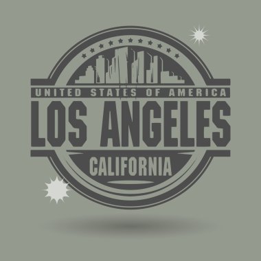 damga veya metin los angeles, california içinde etiketi