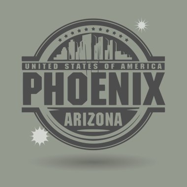 damga veya metin phoenix, arizona içinde etiketi