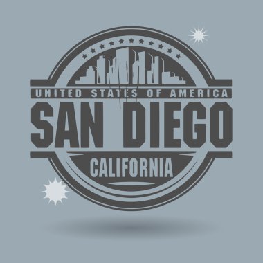 carimbo ou rótulo com texto san diego, Califórnia, dentro