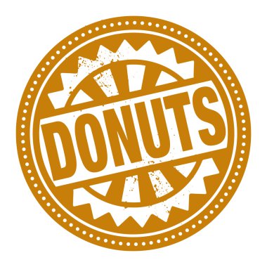 soyut damga veya içinde yazılı metin donuts etiketi