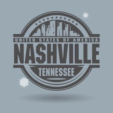 damga veya metin nashville, tennessee içinde etiketi