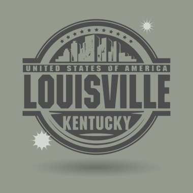 damga veya metin louisville, kentucky içine etiketi