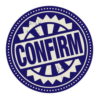 soyut damga veya etiket metni ile onaylayın içinde yazılı