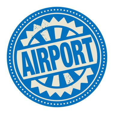 soyut damga veya etiketi içinde yazılı metin Havaalanı