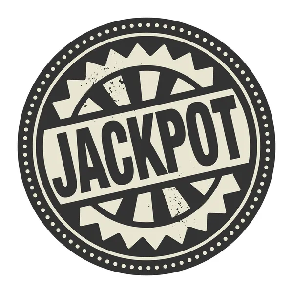 Abstracte stempel of label met de tekst jackpot geschreven binnen — Stockvector