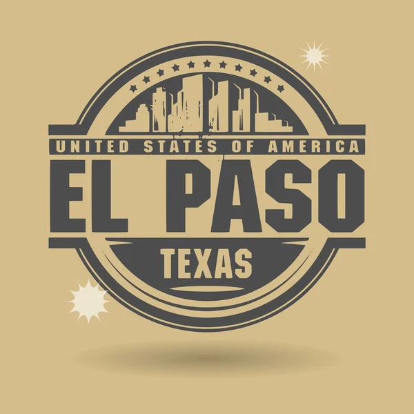 Selo ou etiqueta com texto El Paso, Texas dentro — Vetor de Stock