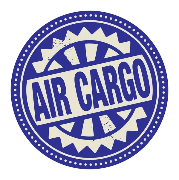 Abstract stamp or label with the text Air Cargo written inside — Stock Vector