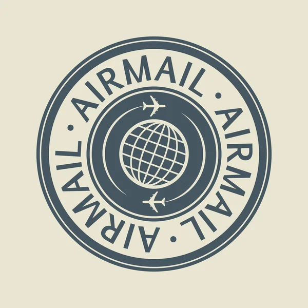 航空邮件标志或标签 — 图库矢量图片