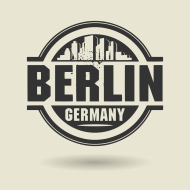 damga veya metin berlin, Almanya içinde etiketi