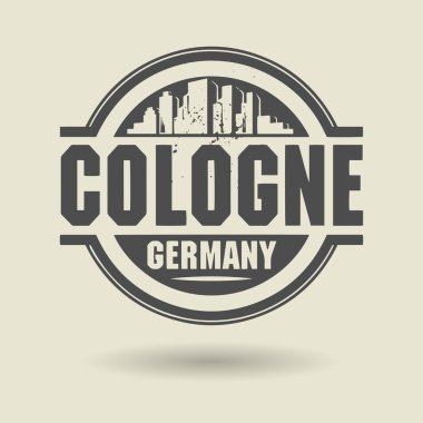 damga veya metin Köln, Almanya içinde etiketi