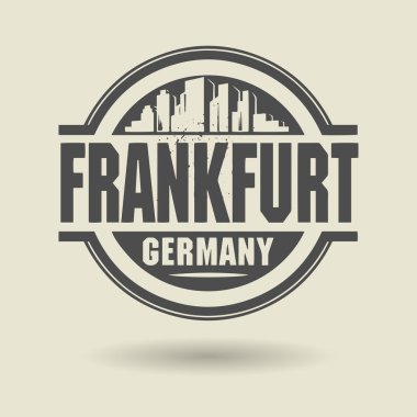 damga veya metin frankfurt, Almanya içinde etiketi