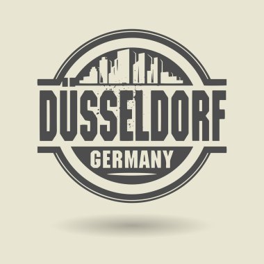 damga veya metin dusseldorf, Almanya içinde etiketi
