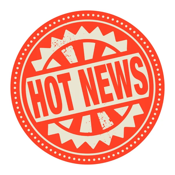 Selo ou rótulo abstrato com o texto Hot News escrito dentro — Vetor de Stock