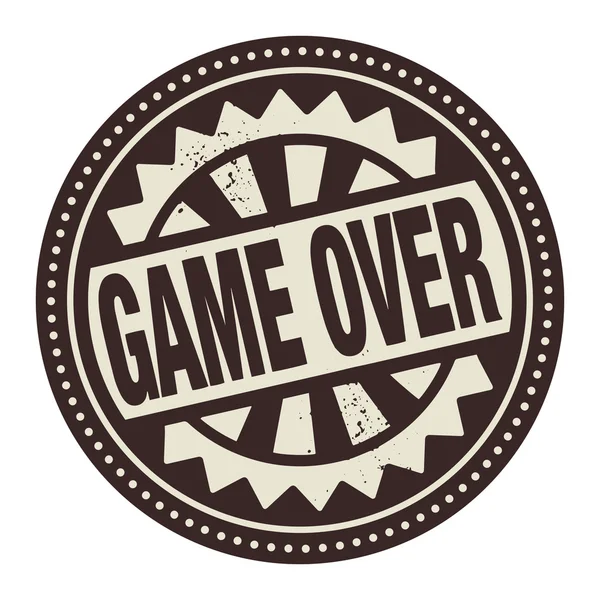 Timbro astratto o etichetta con il testo Game Over scritto all'interno — Vettoriale Stock