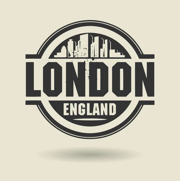 Sello o etiqueta con texto London, England inside — Vector de stock