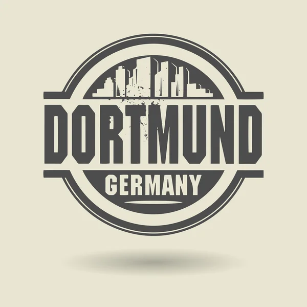 Stamp or label with text Dortmund, Germany inside — Stock Vector