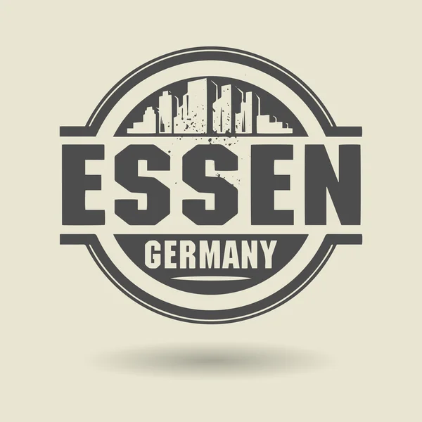 Sello o etiqueta con texto Essen, Alemania interior — Vector de stock