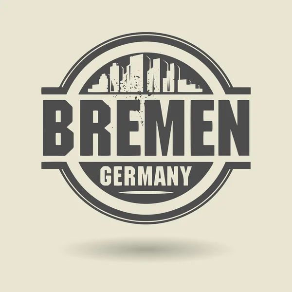 Stamp or label with text Bremen, Germany inside — Stock Vector