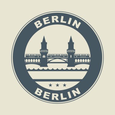 damga veya word berlin içinde etiketi