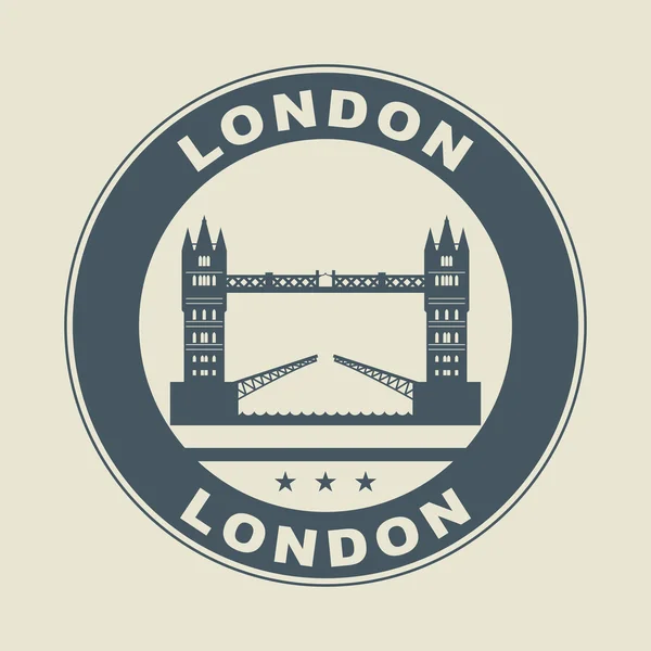 Stempel oder Etikett mit Wort London innen — Stockvektor