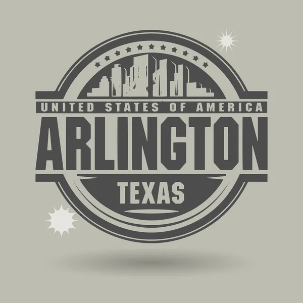 Stamp or label with text Arlington, Texas inside — Stock Vector