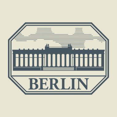 damga veya word berlin içinde etiketi