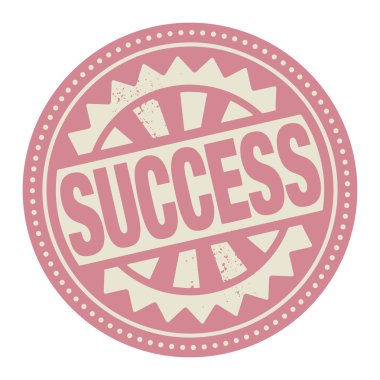 soyut damga veya etiket içinde yazılı metin başarı ile