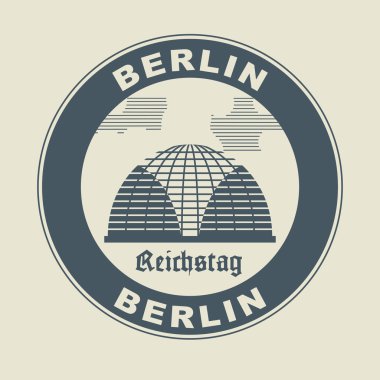 damga veya word berlin içinde etiketi