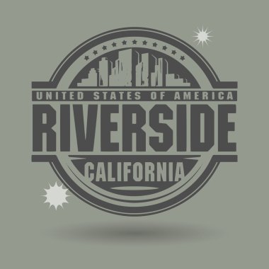damga veya metin riverside, california içinde etiketi